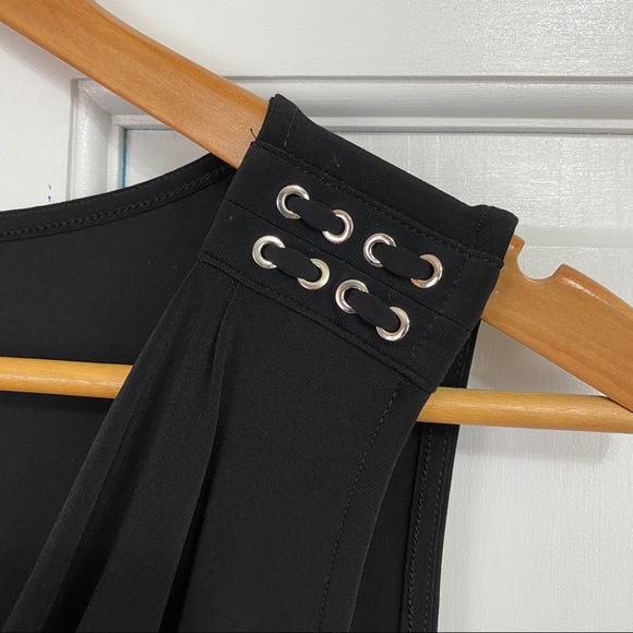 Black Drape Neck Tank - Picture 2 of 4